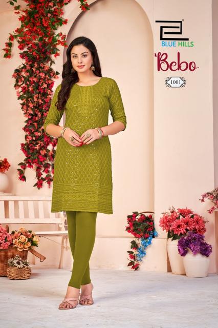 Blue hills bebo designer kurtis wholesale in hyderabad